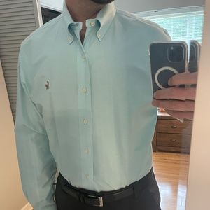 Ralph Lauren Turquoise XL Custom Fit Button Down